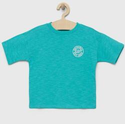 GAP tricou de bumbac pentru copii culoarea turcoaz, cu imprimeu PPYX-TSB0ER_56X