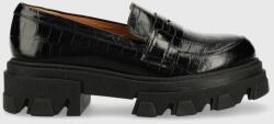 Charles Footwear mocasini de piele Mey femei, culoarea negru, cu platforma, Mey. Loafer. Basic MPYX-OBD00C_99B