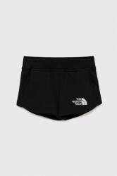 The North Face pantaloni scurți din bumbac pentru copii culoarea negru, cu imprimeu PPYX-SZK02B_99X
