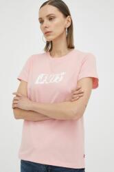 Levi's tricou din bumbac culoarea roz PPYX-TSD157_30X