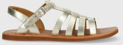 Pom D'api sandale din piele pentru copii culoarea argintiu PPYX-OBG1AF_SLV