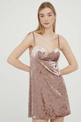 Superdry rochie culoarea roz, mini, drept PPYX-SUD2SR_42X