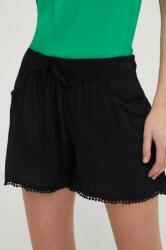 Answear Lab pantaloni scurti femei, culoarea negru, neted, high waist BBYX-SZD005_99X