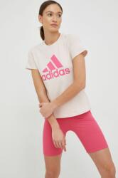 adidas tricou din bumbac culoarea roz PPYX-TSD09K_03X