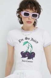 Juicy Couture tricou femei, culoarea alb PPYX-TSD0YY_00X