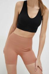 Roxy pantaloni scurți de yoga Chill Out culoarea maro, neted, high waist PPYX-SZD0BH_88X (ERJNS03441)