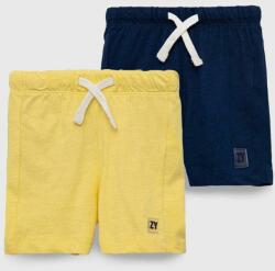 Zippy pantaloni scurți din bumbac pentru bebeluși 2-pack culoarea albastru marin, talie reglabila PPYX-SZB0AM_11X