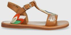 Pom D'api sandale din piele pentru copii culoarea maro PPYX-OBG18H_82X
