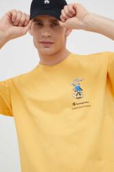Champion tricou din bumbac culoarea galben, modelator PPYX-TSM1OF_11X