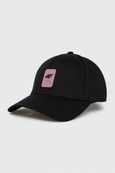 4F șapcă de baseball din bumbac culoarea negru, cu imprimeu PPYX-CAD0BL_99X