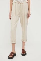 Pepe Jeans pantaloni JYNX femei, culoarea bej, fason cargo, medium waist PPYX-SPD0CR_12X
