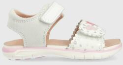 Geox sandale din piele pentru copii culoarea alb PPYX-OBG0LD_00X