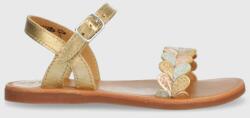 Pom D'api sandale din piele pentru copii culoarea auriu PPYX-OBG18T_10Y