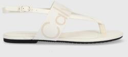 Calvin Klein Jeans sandale FLAT SANDAL WEBBING femei, culoarea bej, YW0YW00956 PPYX-OBD0C9_01X
