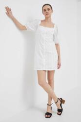 GAP rochie din bumbac culoarea alb, mini, mulata PPYX-SUD20G_00X