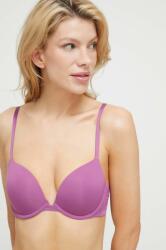 Calvin Klein Underwear sutien culoarea violet, neted PPYX-BID1M1_44X