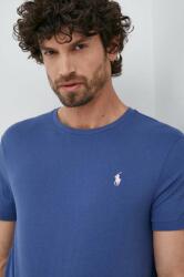 Ralph Lauren tricou din bumbac bărbați, culoarea bleumarin, uni 710671438 PPYX-TSM06U_59A