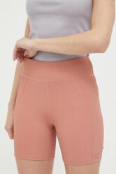 4F pantaloni scurti femei, culoarea roz, neted, high waist PPYX-SZD0U3_38X