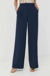 MICHAEL Michael Kors pantaloni femei, culoarea albastru marin, drept, high waist PPYX-SPD0YP_59X
