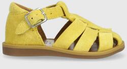 Pom D'api sandale din piele intoarsa pentru copii culoarea galben PPYX-OBK102_11X