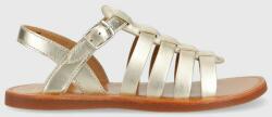Pom D'api sandale din piele pentru copii culoarea auriu PPYX-OBG1AE_10Y