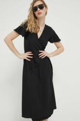 Protest rochie culoarea negru, midi, evazată PPYX-SUD24I_99X (2611731)