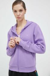 Adidas bluza femei, culoarea violet, cu glugă, neted PPYX-BLD0NC_45X