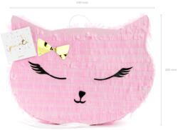 PartyDeco S. r. o Pináta, rózsaszín cica, 35x27x35 cm