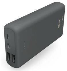 Hama Baterie portabila Hama Supreme 20HD 00201669, 20000 mAh, 2x USB-A, 1x USB-C, Grey (00201669)