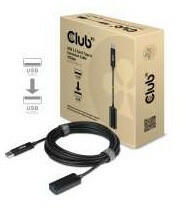 Club 3D USB 3.2 Gen2 Type A Extension Cable 10Gbps M/F 5m/16.40ft