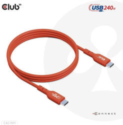Club 3D USB2 Type-C Bi-Directional USB-IF Certified Cable Data 480Mb, PD 240W(48V/5A) EPR M/M 1m / 3.23 ft