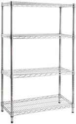 Bizzotto Raft 4 polite din crom 75 cm x 35 cm x 120 h (0721084) Raft