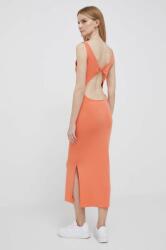 Calvin Klein ruha narancssárga, midi, testhezálló - narancssárga M