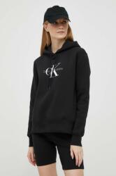 Calvin Klein felső fekete, női, nyomott mintás, kapucnis - fekete XL - answear - 33 990 Ft