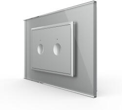 LIVOLO Intrerupator dublu cu touch integrat 3M, standard italian cu rama sticla (VL-FC2-P9E-3IP)