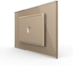 LIVOLO Intrerupator simplu tactil 3M, standard italian cu rama sticla (VL-FC1-P9E-3AP)