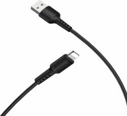 BOROFONE X16 USB-A apa - Lightning apa Adat és töltő kábel - Fekete (1m) (BX16B)