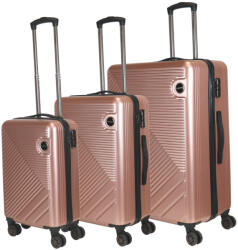 HaChi Miami rose gold 4 kerekű 3 részes bőrönd szett (Miami-szett-rosegold)