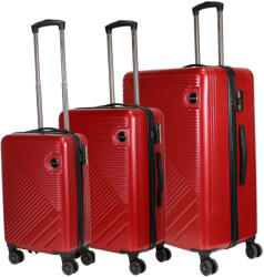 HaChi Miami bordó 4 kerekű 3 részes bőrönd szett (Miami-szett-bordo)