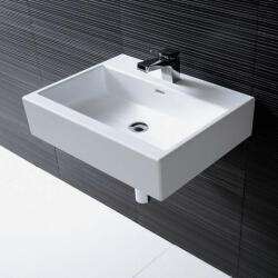 Laufen Living City kerámia mosdó csiszolt alsó felülettel 50x46 cm csaplyuk nélkül, túlfolyóval, fehér H8174320001091 (H8174320001091)