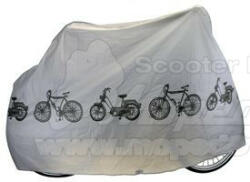 takaróponyva kerékpár, méretek: 200 x 110 cm. Anyaga kiválóan ellenálló PEVA anyag. Középen lezárható tépőzárral. Használható ke