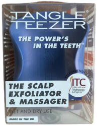 Tangle Teezer The Scalp Exfoliator & Massager Blue - Hajkefe masszázshoz és hámlasztáshoz