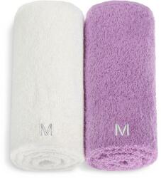 MAKEUP Set prosoape de față, alb și liliac Twins - MAKEUP Face Towel Set Lilac + White 2 buc