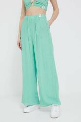 Calvin Klein Jeans nadrág női, zöld, magas derekú széles - zöld L - answear - 42 990 Ft