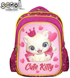 S-Cool Ghiozdan 3D cu led CUTE KITTY, 40x32x19.5 cm - S-COOL (SC2313)