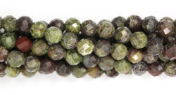  Jasp Sangele Dragonului Rotund Fatetat Margele Pietre Semipretioase Bijuterii - 4x4 mm