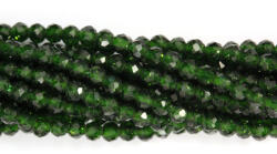 Piatra Soarelui Sintetica Verde Rotunda Fatetata Margele Pietre Semipretioase Bijuterii - 2x2 mm