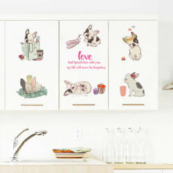  Sticker decorativ Pug Mania 50x70cm