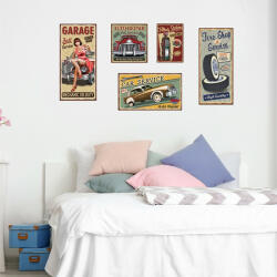  Sticker perete Vintage car plates
