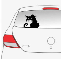 Sticker auto Pisica neagra 4